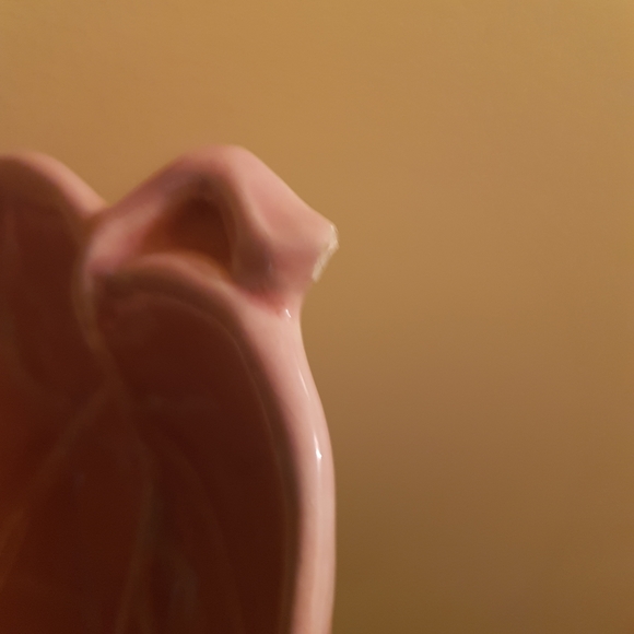 Vintage Pink Leaves Serving Dish With Handle - Picture 11 of 11